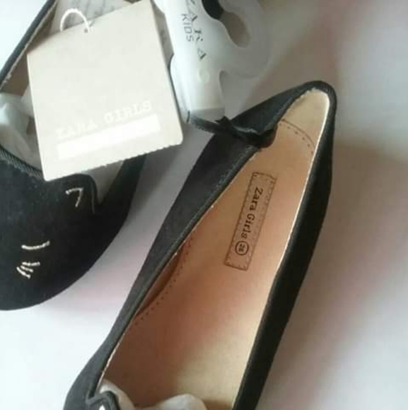 Zara girls Kitty Cat ballet flats NEW WITH TAGS - Picture 2 of 7